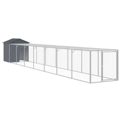 Obrázok produktu pre vidaXL Klietka pre kurčatá s výbehom antracitová 117x813x123 cm oceľ pozinkovaná