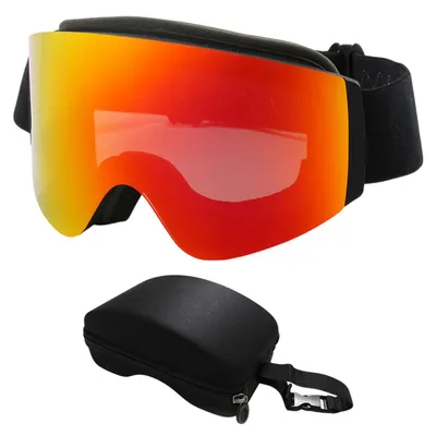 Produktbild von UV Schutz Skibrille, Verstellbare Motocross Brille für Skifahren Radfahren Klettern, Rot