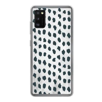 Produktbild von MuchoWow® Handyhülle Schutzhülle Hülle für Samsung Galaxy A41 Polka dots - Schwarz - Marmor Silikon Softcase Handy Hülle - Mobiltelefon