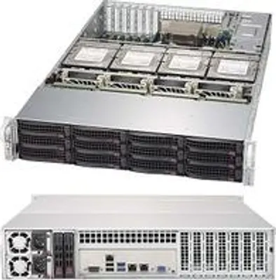 Obrázok produktu pre Supermicro 829HE1C4-R1K02LP, Skriňa, Server, Čierna, Kovová, ATX, EATX, 2U, HDD, Sieť, Výkon, Chyba napájania, Systém