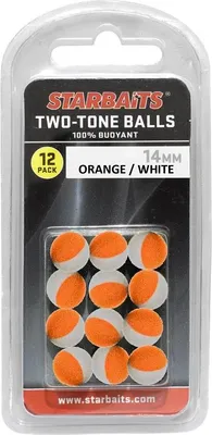 Obrázek produktu pro Starbaits Nástraha Two Tones Balls 10mm 12ks oranžová/bílá