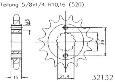 Zdjęcie produktu dla Esjot Ritzel 520 14Z Standard