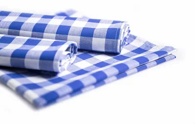 Produktbild von Züchen Tischwäsche 20 mm Karo Baumwolle karriert Landhaus 50 x 50 - Blau