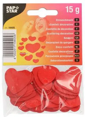Image de Bijoux décoratifs en bois "Coeurs" 15 gr.