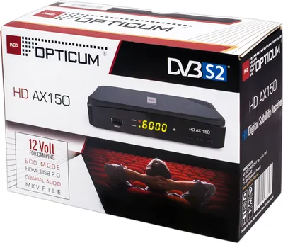 Obrázok produktu pre Satelitný prijímač Opticum AX150 vo Full HD 1080p, s PVR, USB 2.0, HDMI, SCART, koaxiálny