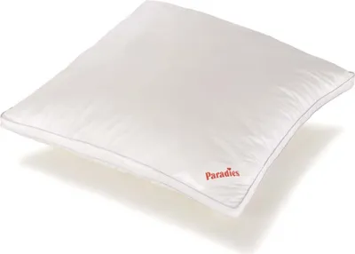 A white pillow is shown on a white background.
