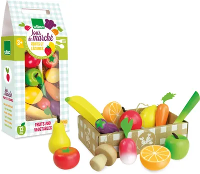 Produktbild von Vilac Set aus Obst und Gemüse – Lern- und interaktives Spiel für Kinder