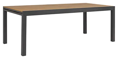 Produktbild von Gartentisch - Anthrazit - Aluminiumgestell - Polywood Platte - 200 x 95 cm - ausziehbar