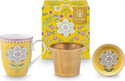 Produktbild von PIP STUDIO Lily&Lotus Yellow Teeset für eine Person 0,365l