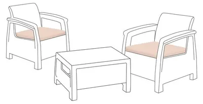 Produktbild von Rattanmöbel Sitzkissen – Wasserabweisende Gartenmöbel Kissen mit Komfortfüllung – Sitzpolster für Garten, Terrasse und Balkon – 2 Stück