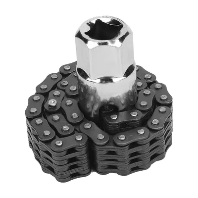 Zdjęcie produktu dla Klucz do filtrów oleju – 14 cm, wytrzymały klucz łańcuchowy, uniwersalne narzędzie do samochodów i napraw