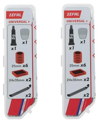 Produktbild von Zéfal 2x Universal-Reparaturset: 8 Flicken, 5g Kleber, 2 Reifenheber  Fahrra...