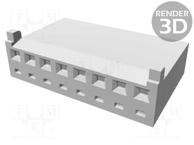 Zdjęcie produktu dla 2 sztuki złączki kablowe, płytka z gniazdami 2,54 mm, żeńskie, 8 pinów, model 1375820-8, złącze zatrzaskowe