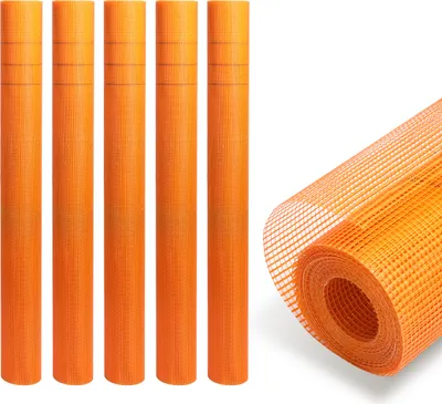 Obrázok produktu pre TolleTour 5 roliek armovacej tkaniny 160g/m² 4x4mm omietková tkanina tkanina zo sklených vlákien oranžová 250m²