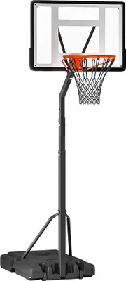 Obrázek produktu pro HOMCOM Mobilní basketbalový stojan Basketbalový koš s výškově nastavitelným stojanem, ocel+plast, černý, 86 x 153 x 250-350 cm