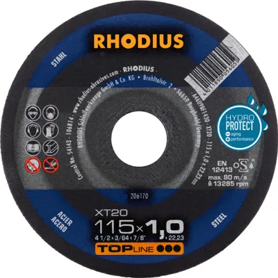 Image de Rhodius 206170 Cutting disc (straight) 115 mm 1 pc(s) Steel