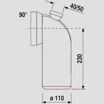 Produktbild von SANIT 58.110.01..0000 WC-Anschlussbogen 90Gr m seitl