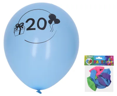 Immagine prodotto di Palloncino Gonfiabile 30 Cm - Set Da 5 Con Numero 20