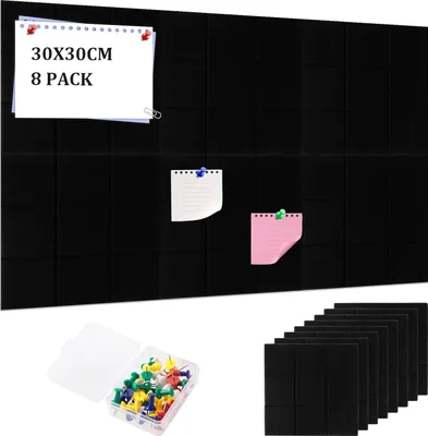 Produktbild von Filz-Pinnwände - Selbstklebend - 8 Stück - 30 x 30 cm - Filz