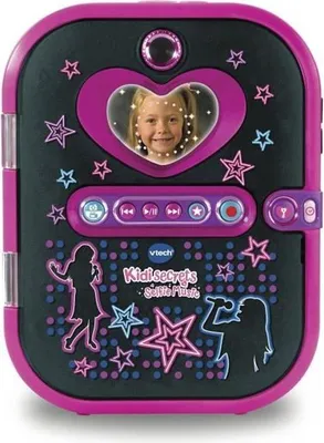 Image de Agenda Électronique VTECH Kidisecrets Selfie Music Noir, Lecteur MP3, Filles 6-12 ans, 1000 Photos, 10 Vidéos, Piles Incluses