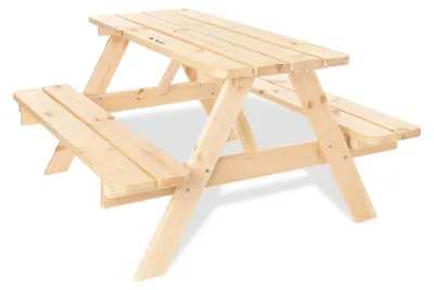 Produktbild von Pinolino Kindersitzgarnitur 'Nicki Maxi für 6', natur Vollmassiv: Nadelholz, unbehandelt