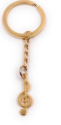 Image de Onwomania Porte-clefs Doré Note de musique Pendentif métal Charm