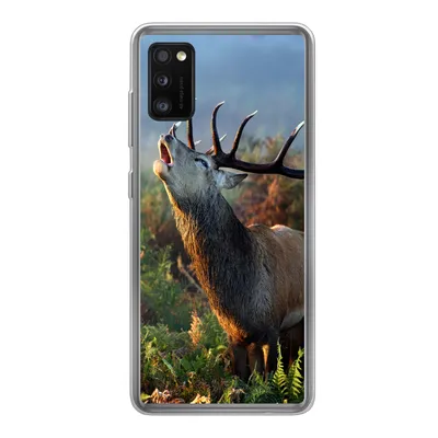 Produktbild von MuchoWow® Handyhülle Schutzhülle Hülle für Samsung Galaxy A41 Hirsche - Wald - Nebel Silikon Softcase Handy Hülle - Mobiltelefon