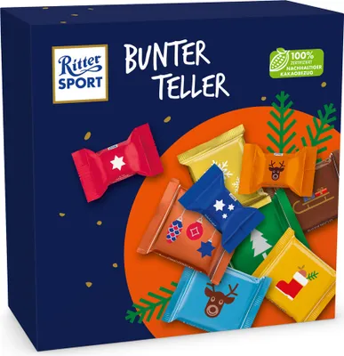 Image de Ritter Sport Assiette colorée Mini chocolat 15 fois assorti 230g