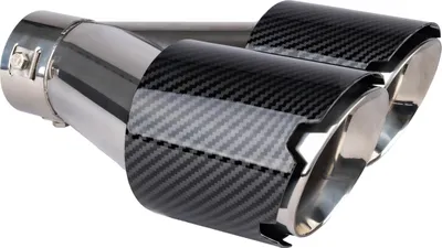Productafbeelding van AMiO 04070 Uitlaatbescherming, eindstuk, afdekschijf, diameter 63mm, carbon, roestvrij staal