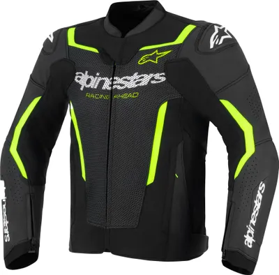 Produktbild von Alpinestars GP Force V2 Air Motorrad Lederjacke, schwarz/neon-gelb, 54