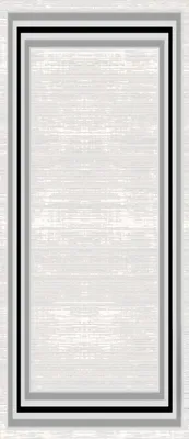 Produktbild von Teppich Bodenteppich Kurzflor Bordüre Ornament Grau Schwarz Flur Foyer Teppiche