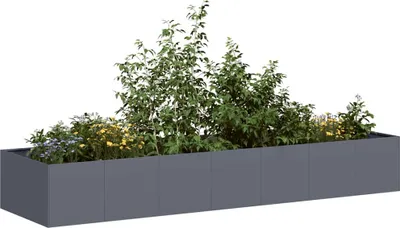 Zdjęcie produktu dla vidaXL Sadzarka stalowa antracyt 280x80x40 cm