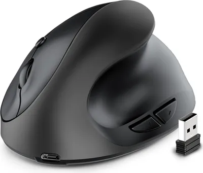 Produktbild von INF Ergonomische vertikale Maus mit Dual-Mode-Type-C-Aufladung Schwarz
