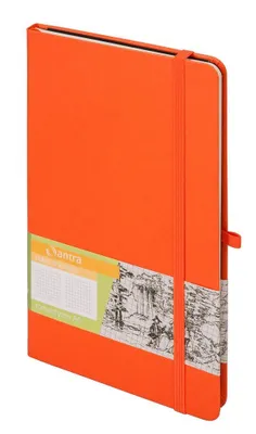 Immagine prodotto di Antra Notes A5 Kratka - Romantyczny Notatnik w Pomarańczowej Skórze