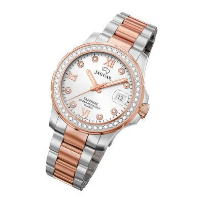 Immagine prodotto di Jaguar orologio analogico da donna Cosmopolitan Fashion acciaio inossidabile argento oro rosa UJ894/1