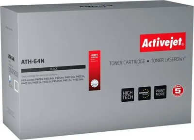Productafbeelding van Activejet ATH-64N tonercartridge (vervangt HP 64A CC364A; opbrengst: 10.000 pagina's; zwart)