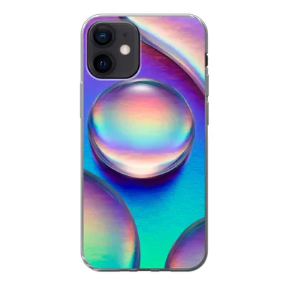 Produktbild von MuchoWow® Handyhülle Schutzhülle Hülle für iPhone 12 Wasser - Regenbogen - Abstrakt Silikon Softcase Handy Hülle - Schutzhülle