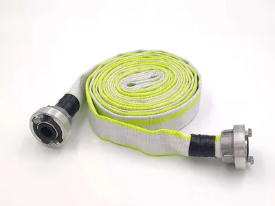 Zdjęcie produktu dla Wąż przemysłowy płaski, 25 mm, 5 metrów, z złączkami Storz po obu końcach