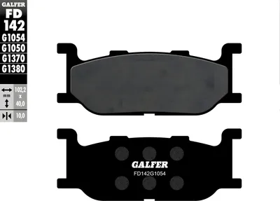 Produktbild von GALFER Bremsbelag "FD142" Satz G1054, Organisch Standard