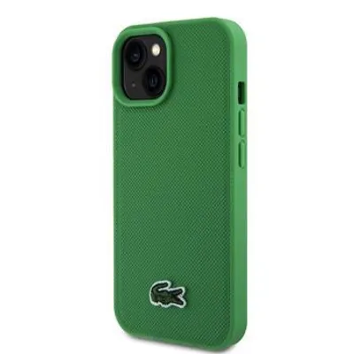 Produktbild von Lacoste Iconic Petit Pique Woven Logo MagSafe Case für iPhone 15 grün