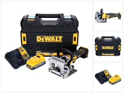 Produktbild von DeWalt DCW 682 E1T Akku Flachdübelfräse 18 V 102 x 20 mm Brushless + 1x Powerstack Akku 1,7 Ah + Ladegerät + TSTAK