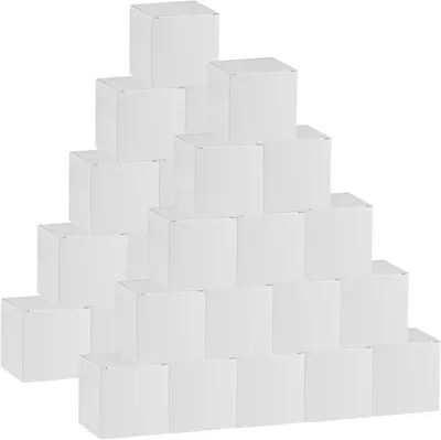 Image de Boîtes cadeaux en carton blanc, 30 pièces, 5 x 5 x 5 cm, pour petits cadeaux