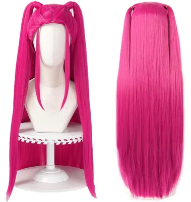 Immagine prodotto di Parrucche per cosplay - Accessori per capelli lunghi rosa per donne