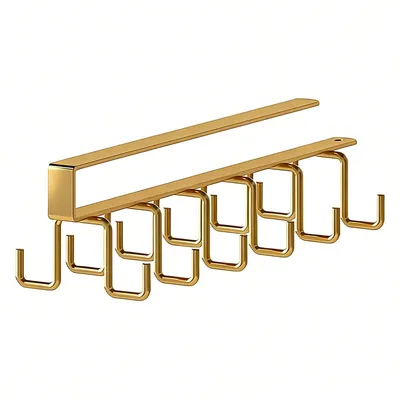 Produktbild von Bohrfreies 12-Haken Küchenregal, Einfaches Einhängen, 15 kg Tragkraft, vielseitig für Küche, Bad & Schrank (2pcs)