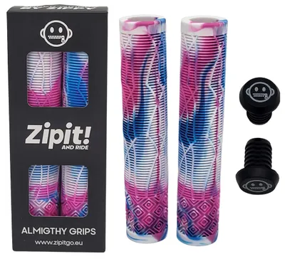 Produktbild von Zipit Almighty Grips 160mm Flangeless Stunt Scooter & BMX Griffe – Dreifarbig – Inklusive Lenkerenden