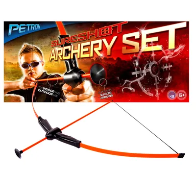 Produktbild von Petron 162/5 SURESHOT Indoor Outdoor Archery Set, Kinder Bogen mit 3 Pfeilen, orange, 4-teilig (1 Set)