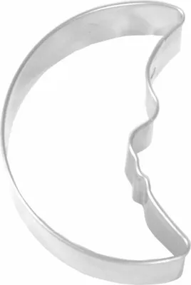 Image de Birkmann Emporte-pièce Lune avec visage, emporte-pièce, moule à biscuit, biscuit, acier inoxydable, 7 cm, 192119