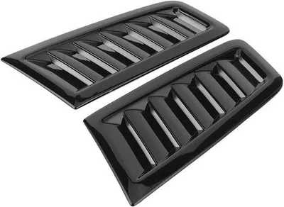 Productafbeelding van 2 stuks motorafdekkingen - Universeel - Autodelen - ABS-kunststof - Glanzend - Carrosserieaccessoires - Buitendelen