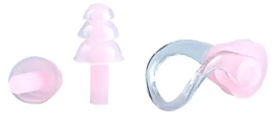 Produktbild von Wasserdichte Silikon-Nasenclips, weiche Ohrstöpsel mit Geräuschdämpfung für Schwimmen, Wassersport, Pool und Ohrenschutz