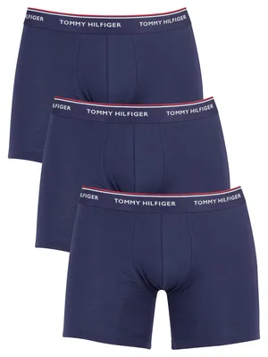 Produktbild von Tommy Hilfiger Herren 3er Pack Premium Essentials Boxershorts, Blau S
